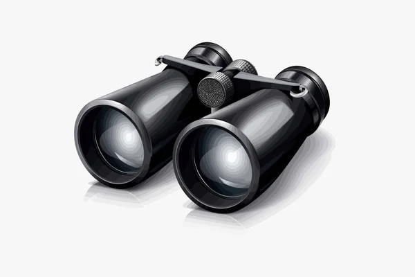Black Binoculars Vector Illustration Design — Stock Vector