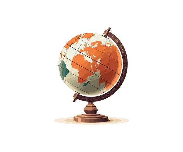Globe Rétro Illustration Vectorielle — Image vectorielle