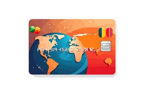 Cartão Crédito Desenho Ilustração Vetorial — Vetor de Stock