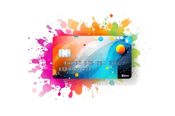 Cartão Crédito Desenho Ilustração Vetorial — Vetor de Stock