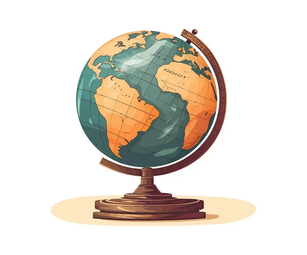 Retro Globe Vektor Illustrationsdesign — Stockvektor