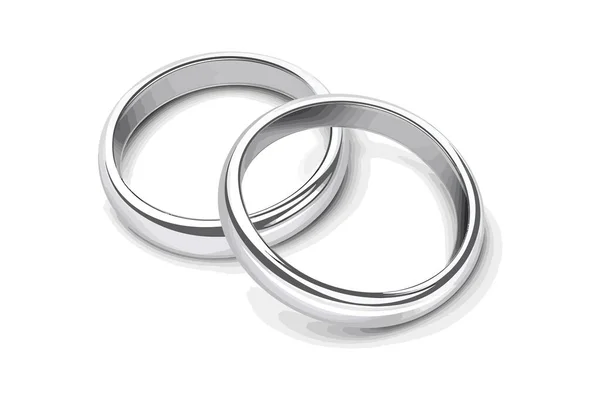 Anéis Casamento Desenho Ilustração Vetorial —  Vetores de Stock