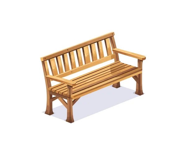 Wooden Bench Vector Illustration Design — Stock Vector