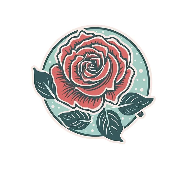 Icono Rosa Diseño Ilustración Vectorial — Vector de stock