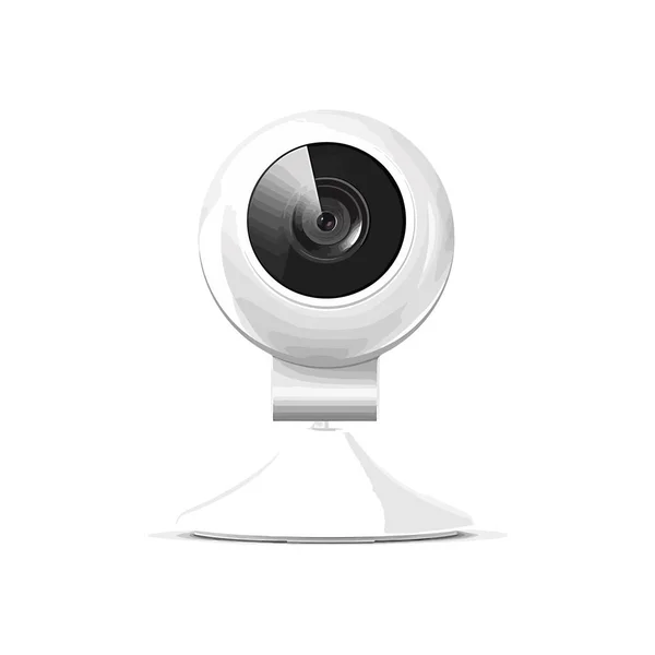 Webcam Putih Desain Ilustrasi Vektor - Stok Vektor