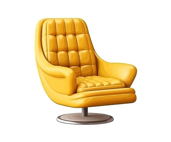 Realistischer Gelber Sessel Vektorillustration — Stockvektor
