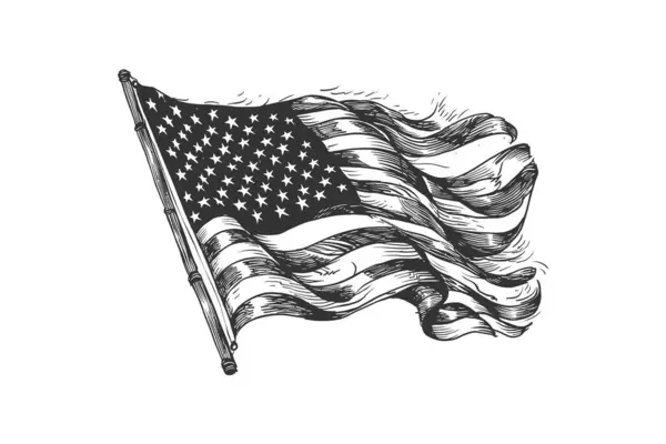 アメリカの国旗 ベクトルイラストデザイン — ストックベクタ