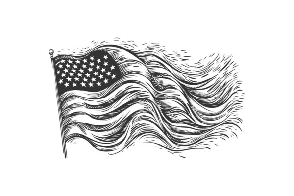 Флаг Америки Векторная Иллюстрация — стоковый вектор