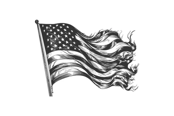 Флаг Америки Векторная Иллюстрация — стоковый вектор
