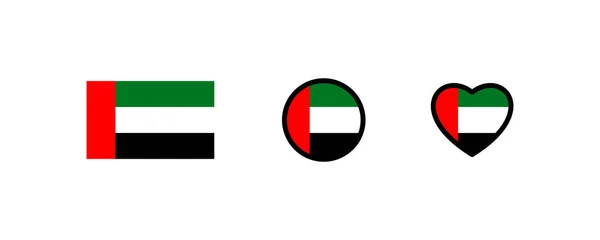 Die Flagge Der Vereinigten Arabischen Emirate Vektor Illustrationsdesign — Stockvektor