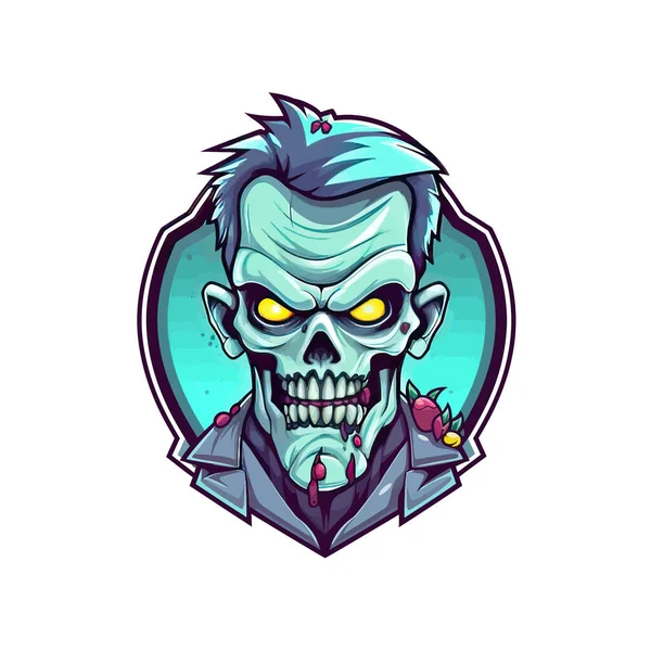 Zombie Face Vector Illustration Design — Stock Vector