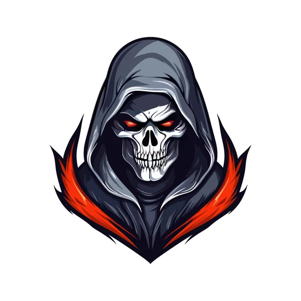 Captivating Grim Reaper Logo Sporta Sport Teams Vector Illustration Design — Stock Vector