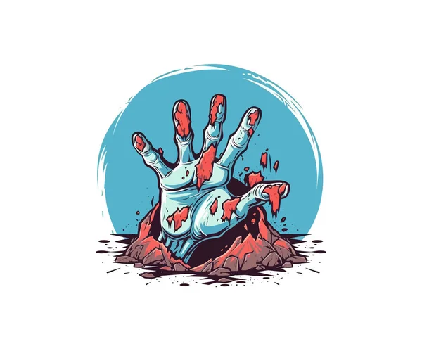 Hand Zombie Vector Illustration Design — Stock Vector