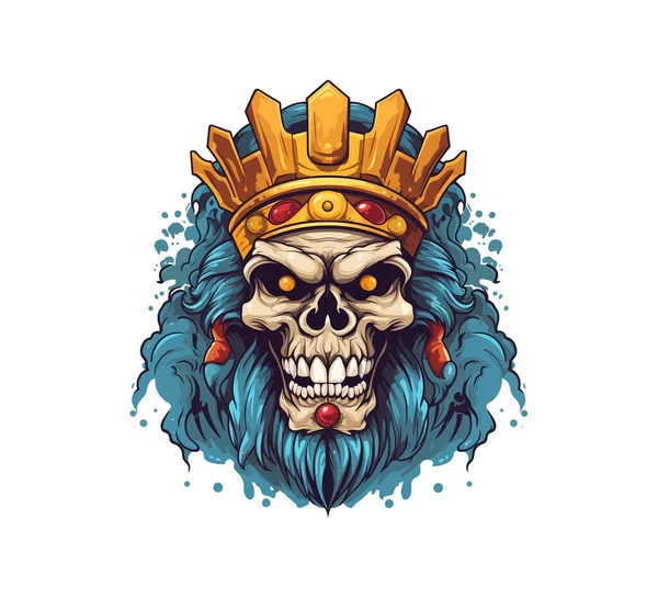 skull king illustration 10822883 Vector Art at Vecteezy