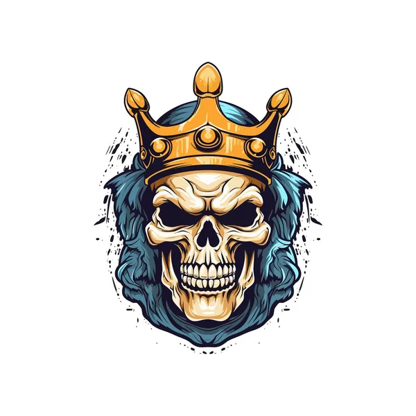 Skull Crown Vector Illustration Design — Stock Vector