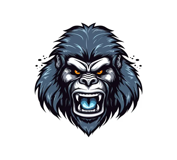 Logo Gorila Diseño Ilustración Vectorial — Archivo Imágenes Vectoriales