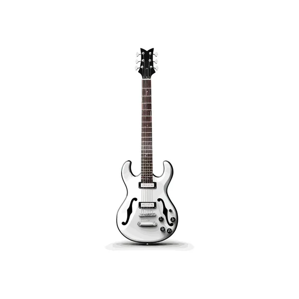 Gitarre Isoliert Auf Weiß Vektor Illustrationsdesign — Stockvektor