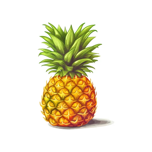 Ananas Fruit Schets Met Hand Getekend Ontwerp Van Vectorillustraties — Stockvector