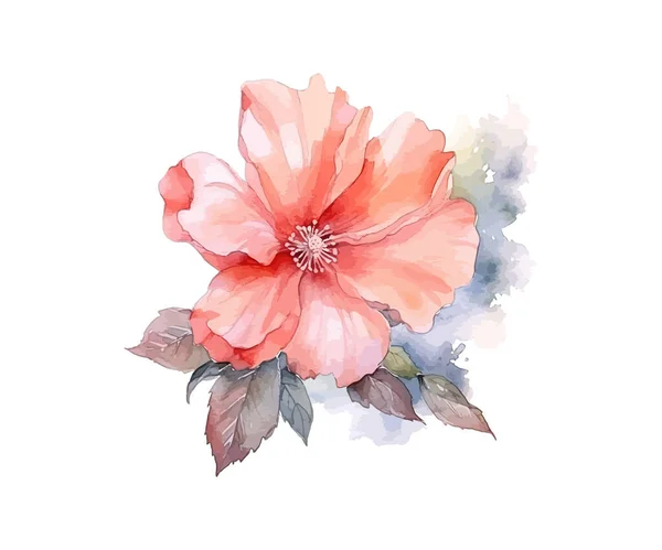 Акварельна Квітка Векторний Дизайн Ілюстрації — стоковий вектор