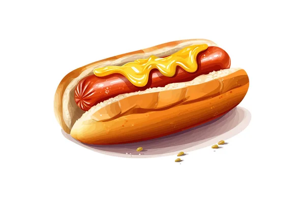Hot Dog Francés Diseño Ilustración Vectorial — Archivo Imágenes Vectoriales