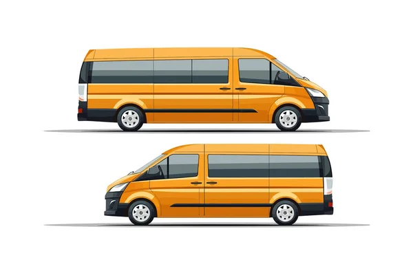 Minibus Minivan Vector Illustration Design — Stock Vector