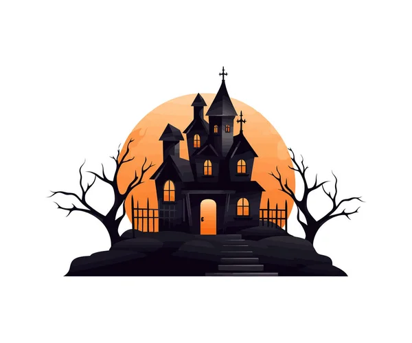 Astle Icono Halloween Clipart Estilo Diseño Ilustración Vectorial — Vector de stock