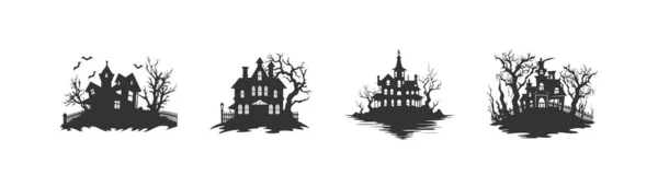 Astle Halloween Ikon Stil Clipart Vektor Illustration Design — Stock vektor
