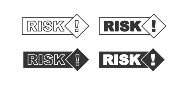 Піктограма Знака Ризику Векторний Дизайн Ілюстрації — стоковий вектор