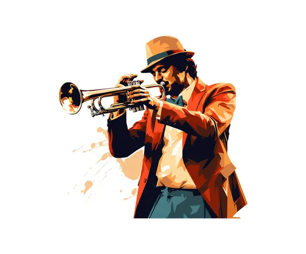 Trompeter Vektor Illustrationsdesign — Stockvektor
