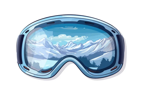 Óculos Neve Adesivo Desenho Ilustração Vetorial — Vetor de Stock