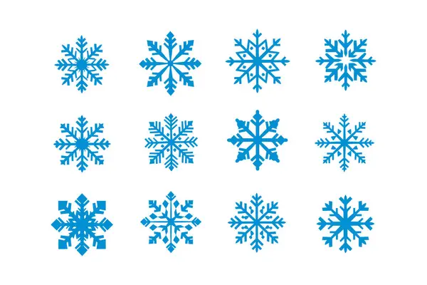 Snöflingor Ikonen Vektor Illustration Design — Stock vektor