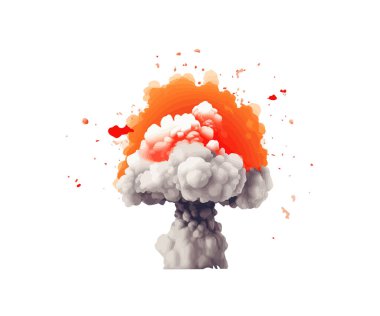 Nükleer bomba. Vektör illüstrasyon tasarımı.