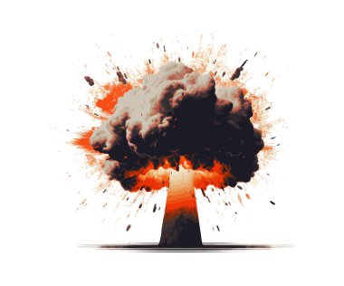 Nükleer bomba. Vektör illüstrasyon tasarımı.