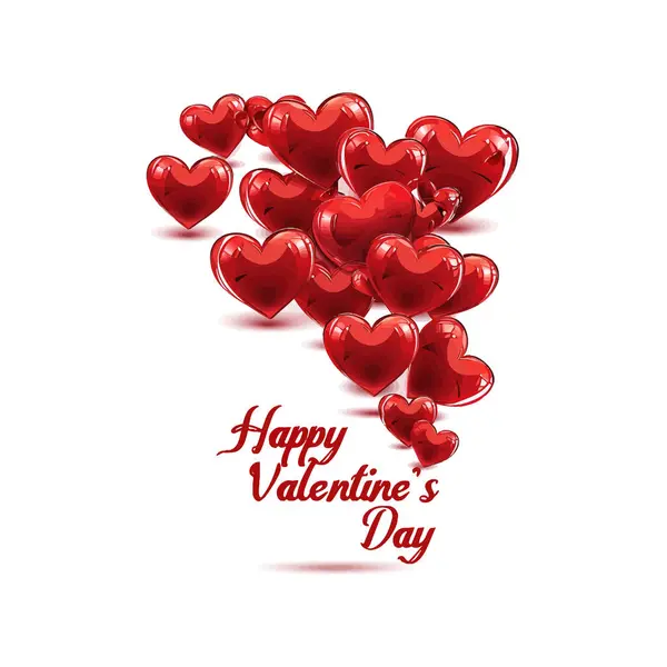 Написать Поздравление Днем Святого Валентина Упаковать Сумки Форму Сердца Векторная — стоковый вектор
