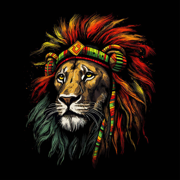 Indian lion. Vector illustration design.