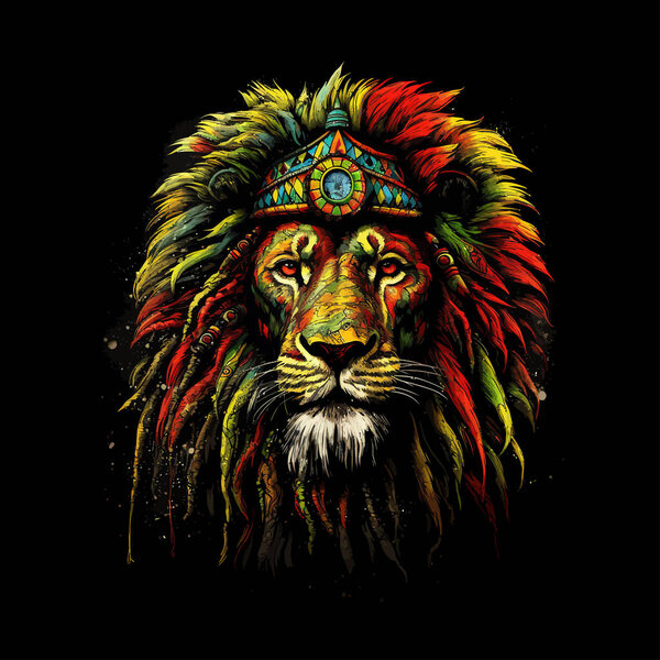 Lion head. Vector illustration design.