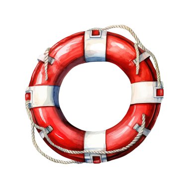 Suluboya Lifebuoy. Vektör illüstrasyon tasarımı.