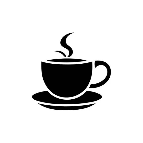 Klasická Silueta Hot Coffee Cup Návrh Vektorové Ilustrace Vektorová Grafika