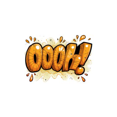Comic Style Exclamation 'Oooh!' Word Art. Vector illustration design. clipart