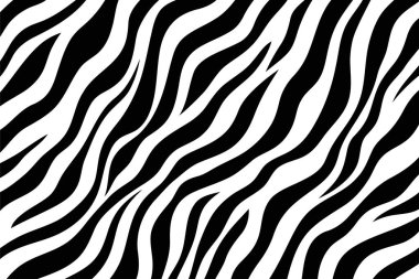 Classic Black and White Zebra Stripe Pattern. Vector illustration design. clipart