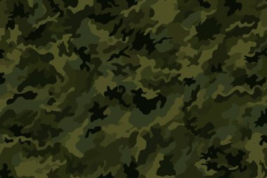 Seamless Modern Camouflage Pattern in Dark Green Tones. Vector illustration design. clipart