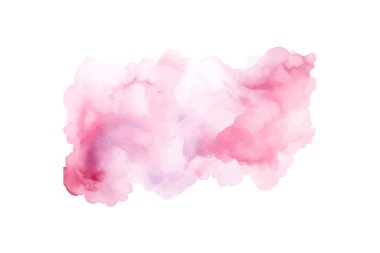 Soyut Pembe Suluboya Bulutlar Arkaplanı. Vektör illüstrasyon tasarımı.