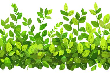 Vibrant Green Foliage Plants. Vector illustration design. clipart
