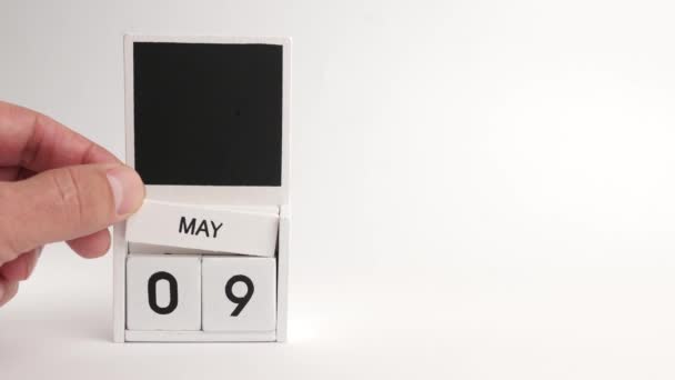 Calendário Com Data Maio Lugar Para Designers Ilustração Para Evento — Vídeo de Stock