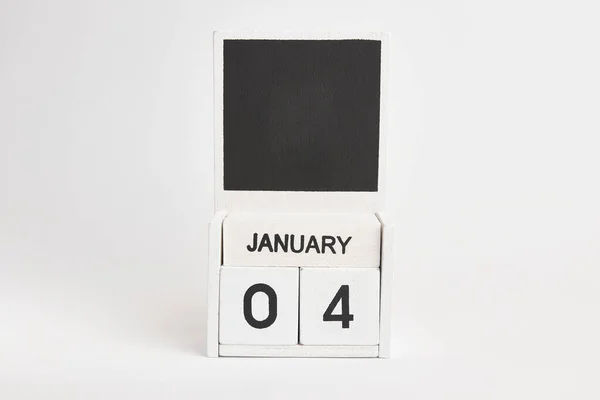 Calendario Con Fecha Enero Lugar Para Los Diseñadores Ilustración Para —  Fotos de Stock