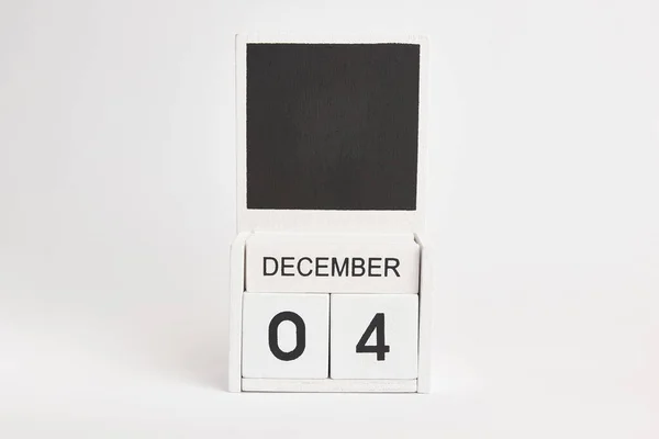 Calendario Con Fecha Diciembre Espacio Para Diseñadores Ilustración Para Evento —  Fotos de Stock