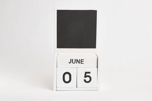 Kalender Med Datum Juni Och Plats För Designers Illustration För — Stockfoto