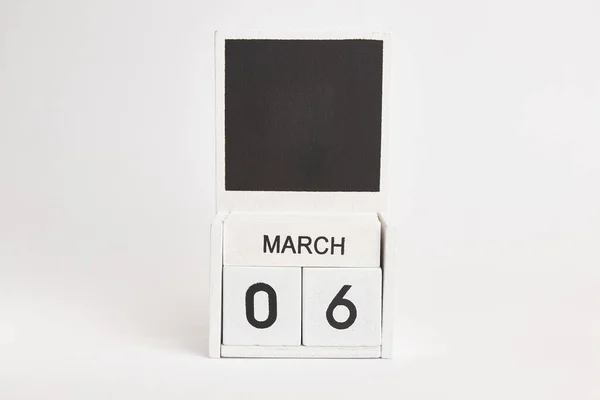 Calendario Con Fecha Marzo Lugar Para Los Diseñadores Ilustración Para — Foto de Stock
