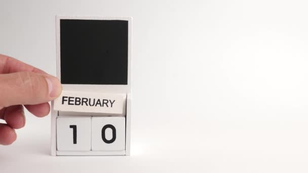 Calendario Con Data Febbraio Spazio Progettisti Illustrazione Evento Una Certa — Video Stock