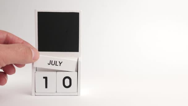 Calendario Con Data Luglio Posto Designer Illustrazione Evento Una Certa — Video Stock